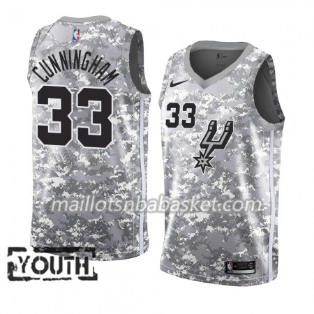 Maillot Enfant San Antonio Spurs Dante Cunningham 33 2018-19 Nike Gris Swingman